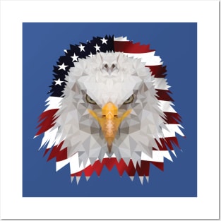 Low Poly Eagle Wild Animal USA Posters and Art